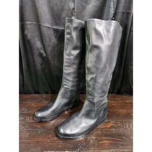 NEW Vince Carleigh Black Leather Riding Boot/Sz. 7M
